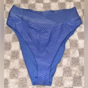 Aerie swim textured Blue Women's Swim Bottom size XL